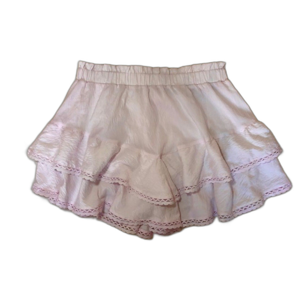 Boho Gypsy Ruffle Lace Trim Cottagecore Skorts